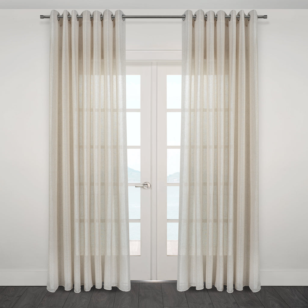 Gusto Jacquard Sheer Grommet Curtain