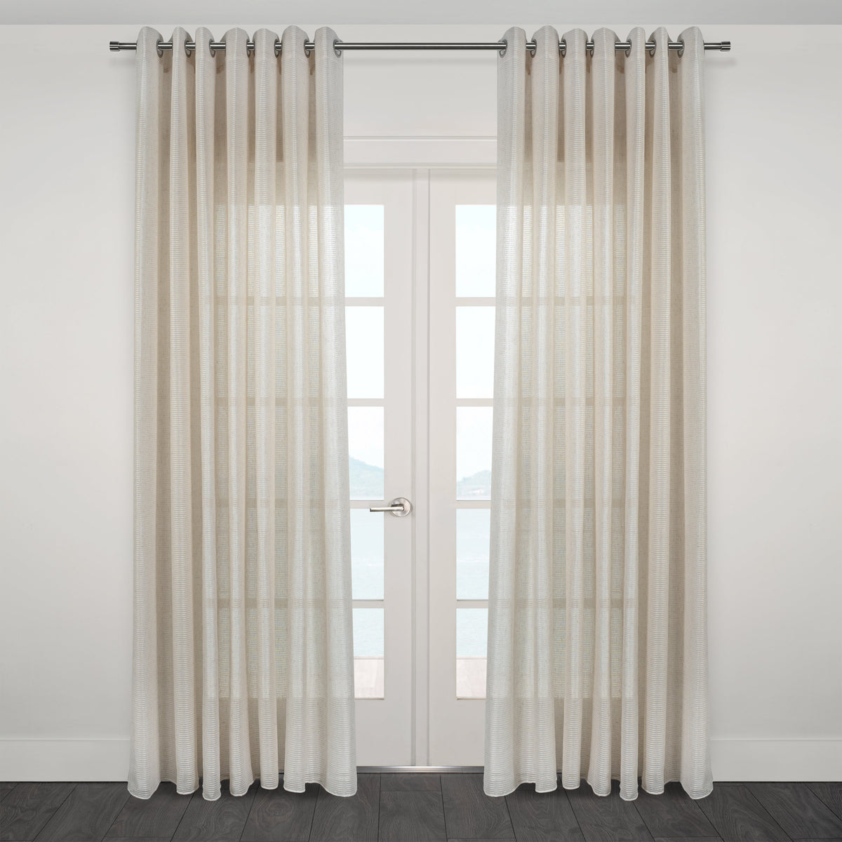 Gusto Jacquard Sheer Grommet Curtain
