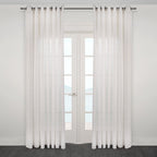 Kozani Jacquard Plaid Sheer Grommet Curtain