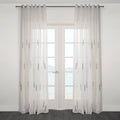 Lodi Subtle Embroidered Sheer Grommet Curtain 108" x 95"