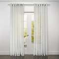 Marbella Textured Linen Look Sheer Grommet Curtain 108" x 95"