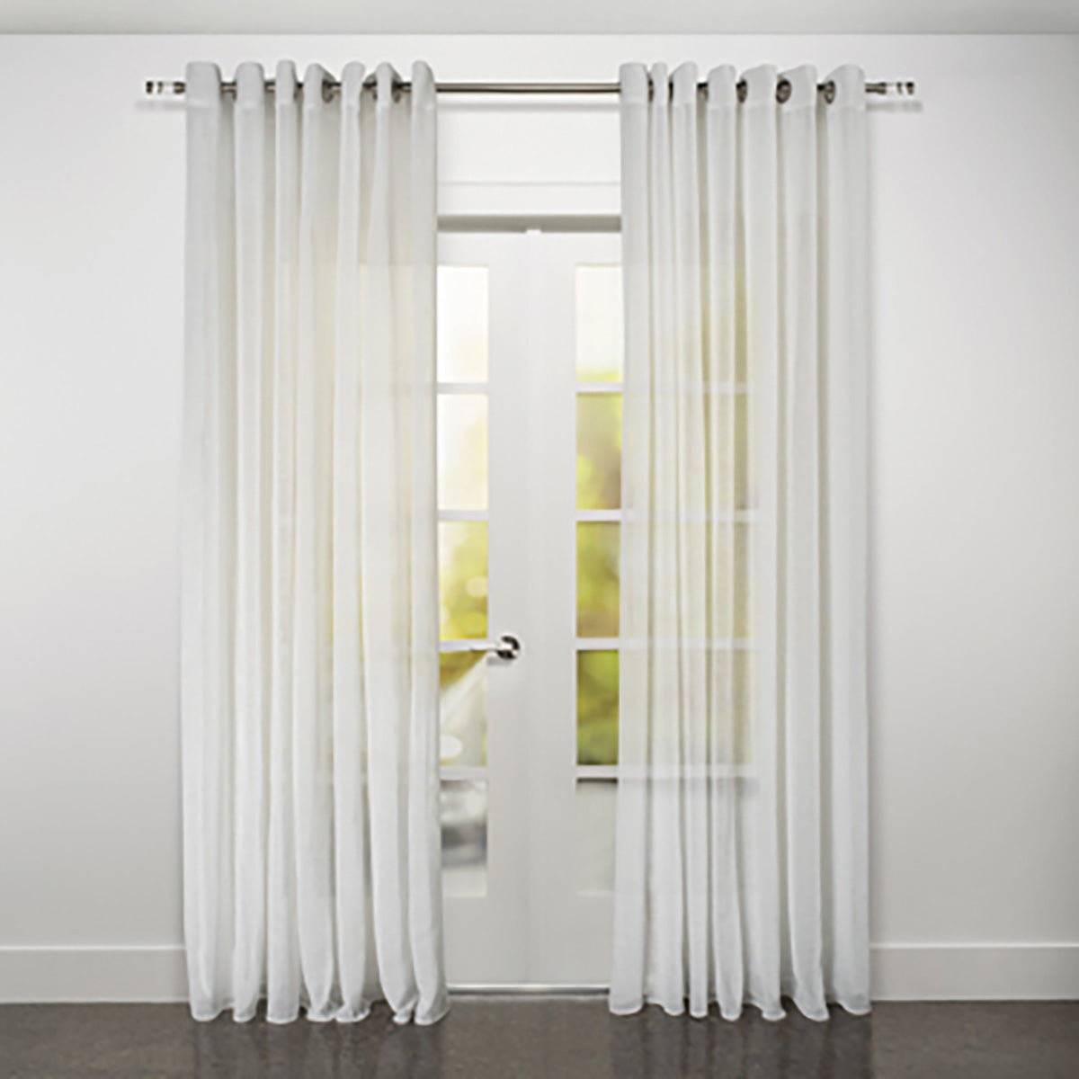 Marbella Textured Linen Look Sheer Grommet Curtain 108" x 95"