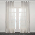 Massa Classic Embroidered Sheer Grommet Curtain 80"x 95"