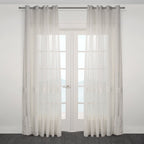 Massa Classic Embroidered Sheer Grommet Curtain 80"x 95"