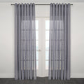 Nobile Striped Jacquard Navy Sheer Grommet Curtain 108"x 95"