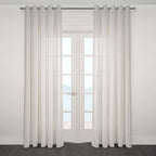 Novara Textured Jacquard Overall Design Semi Sheer Grommet Curtain 80" x 95"