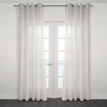 Olympia Semi Sheer Diamond  Pattern Grommet Curtain 80"x 95"