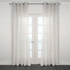 Olympia Semi Sheer Diamond  Pattern Grommet Curtain 80"x 95"