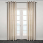 Ortona Boucle Sytle Heavy Semi Sheer Grommet Curtain 80" x95"