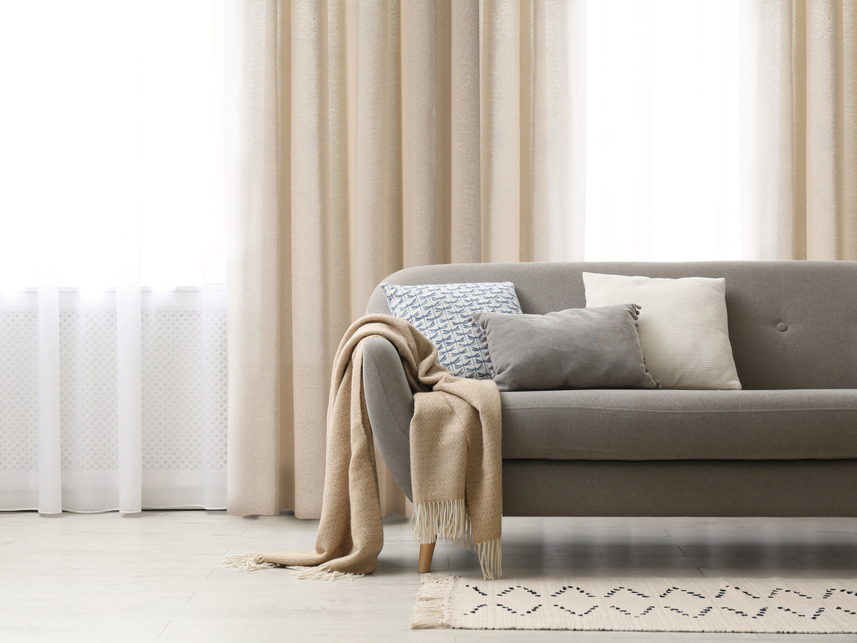 Ortona Boucle Sytle Heavy Semi Sheer Grommet Curtain 80" x95"