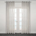 San Tropez Embroidered Floral Sheer Grommet Curtain 80" x 95"