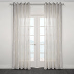 San Tropez Embroidered Floral Sheer Grommet Curtain 80" x 95"