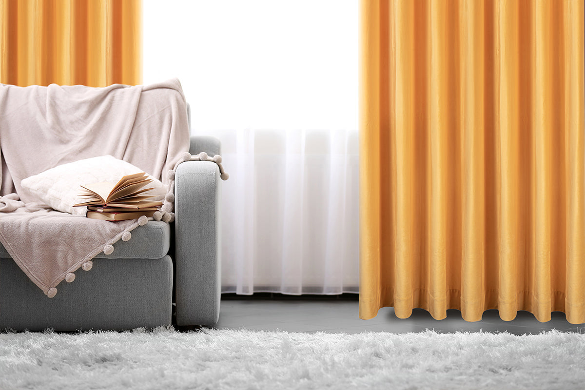 Heavy Velvet Textured Curtains 60" x 95"