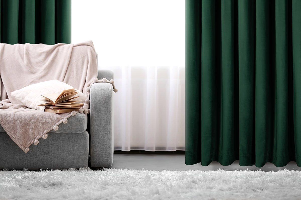 Heavy Velvet Textured Curtains 60" x 95"