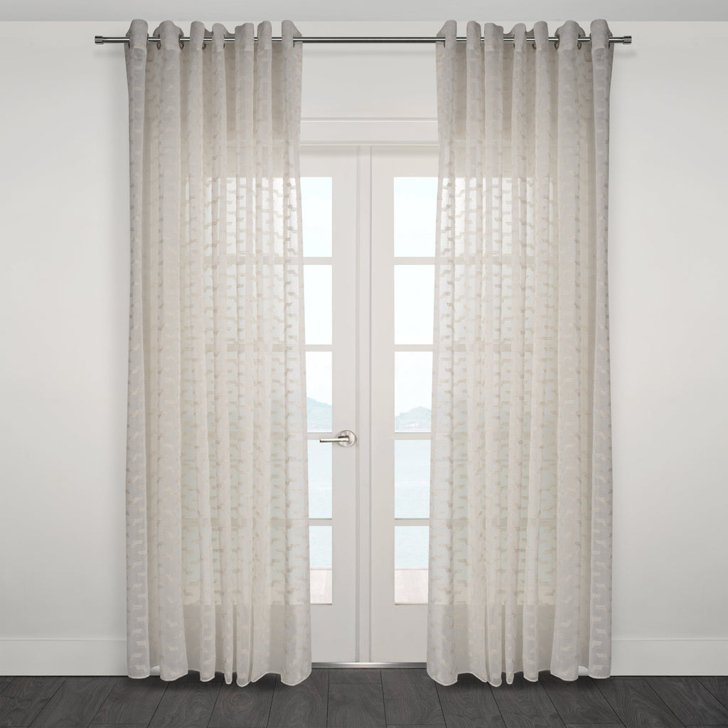 Via Rustic Inspired Wide Width Sheer Curtain 108"x 95"