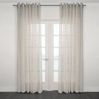 Via Rustic Inspired Wide Width Sheer Curtain 108"x 95"