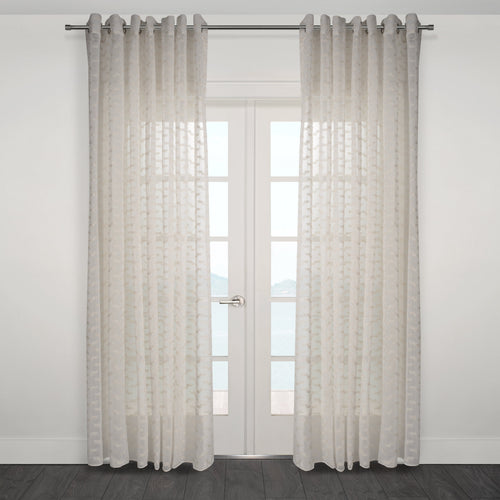 Via Rustic Inspired Wide Width Sheer Curtain 108"x 95"