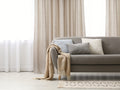 Zacari Woven Leaf Design Textured Semi Sheer Curtain 80"x 95"