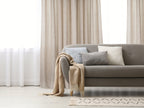 Zacari Woven Leaf Design Textured Semi Sheer Curtain 80"x 95"