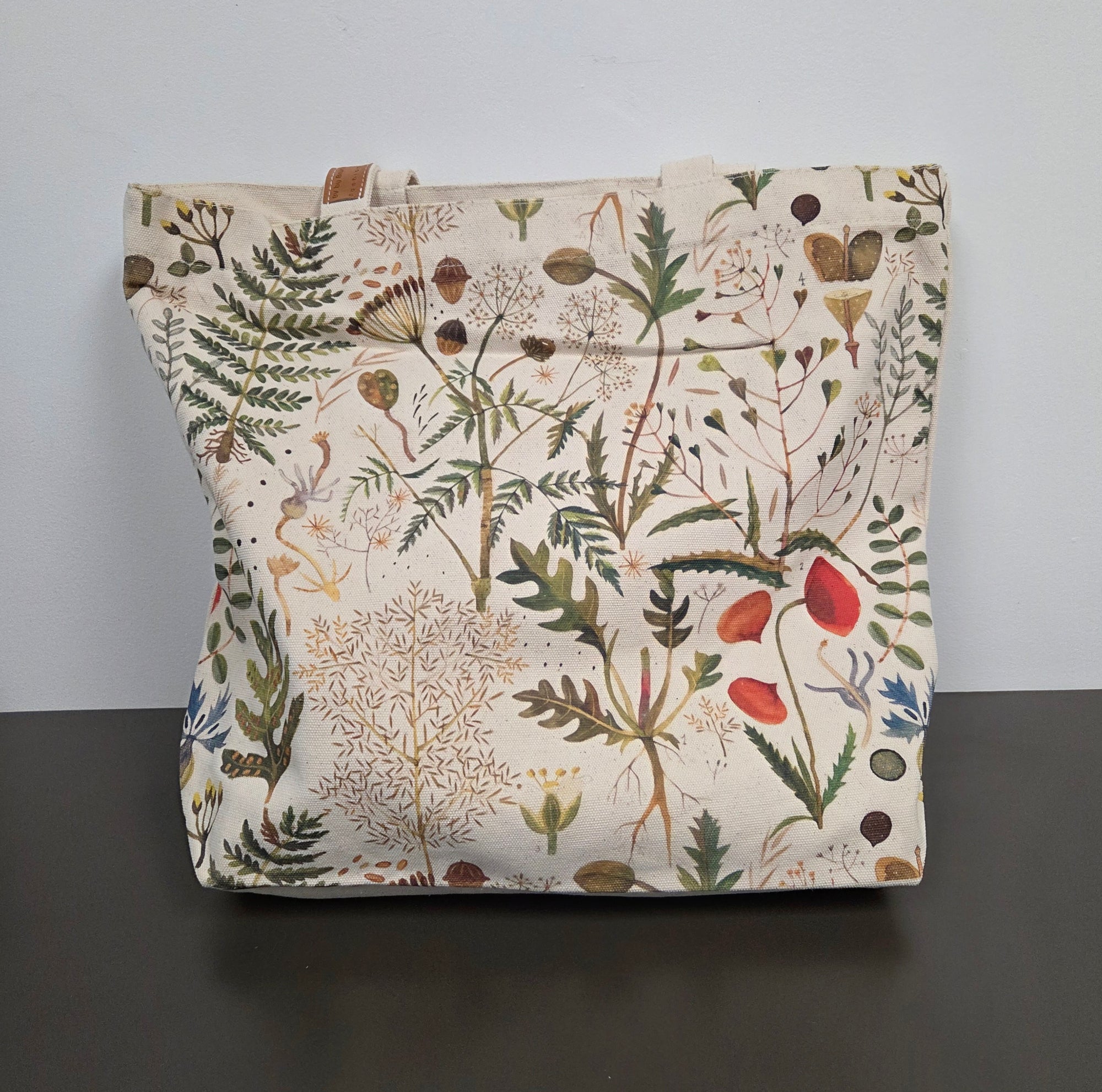 Greens and Flowers Tote Bag Canvas