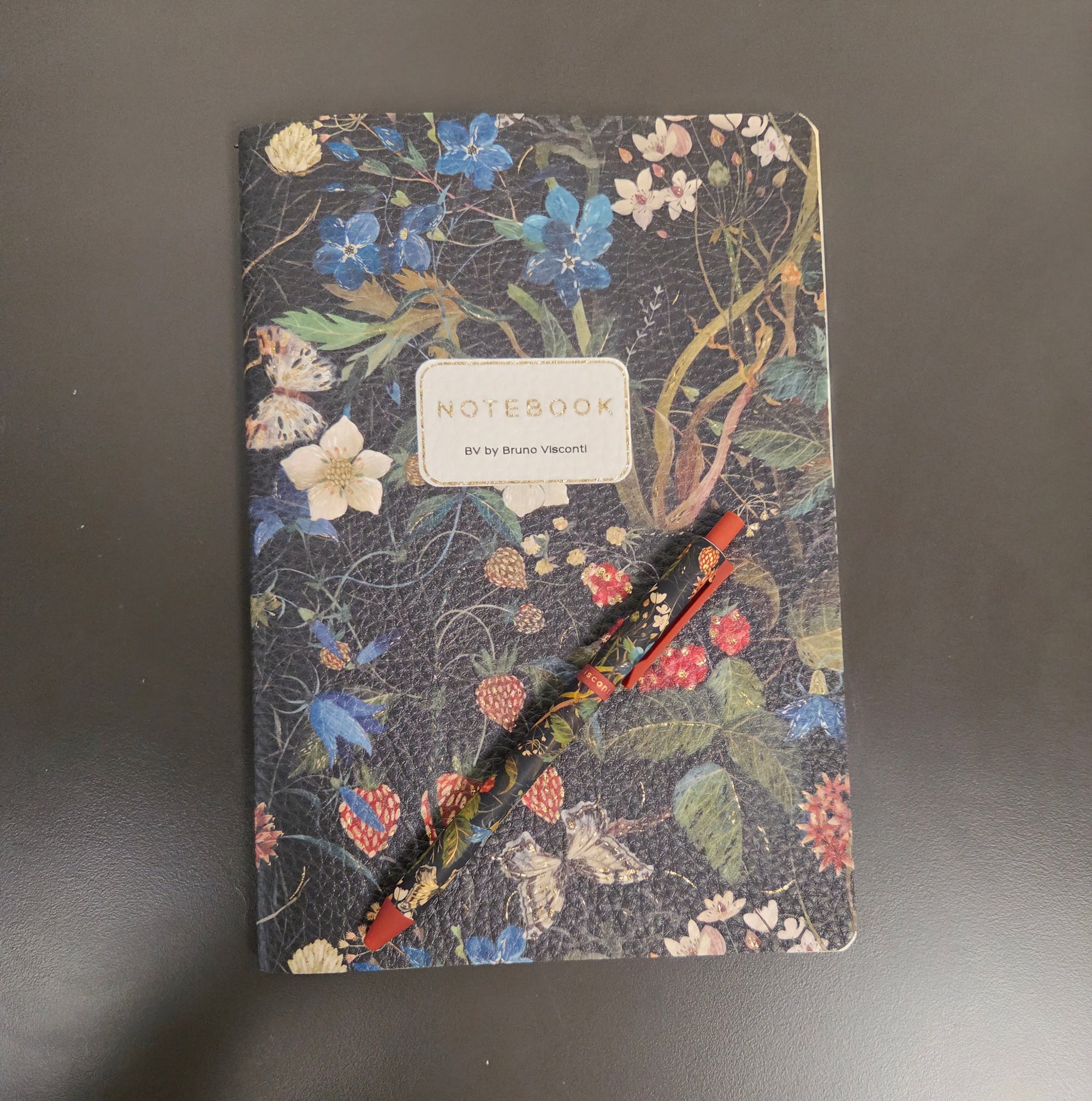 Vegan Leather Notebook - Forest Flowers