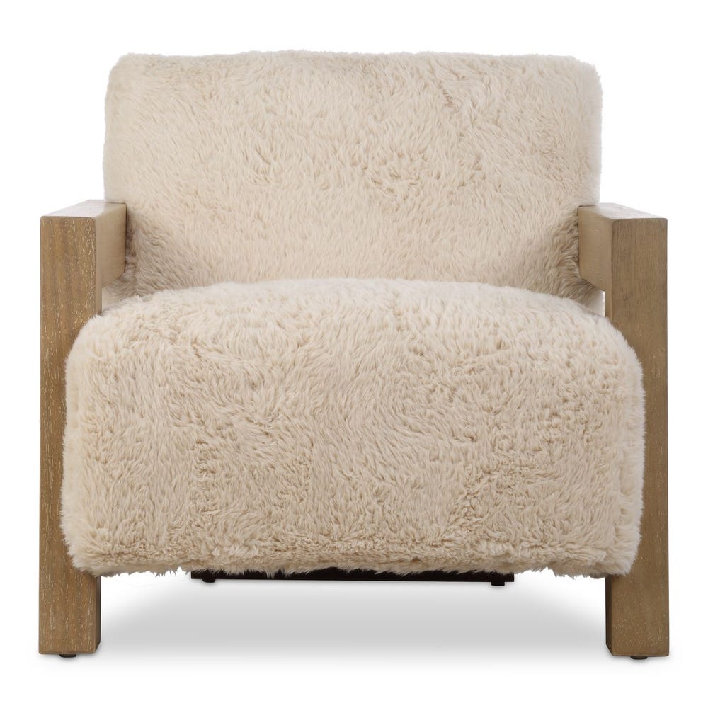 Faux Sheepskin Accent Chair