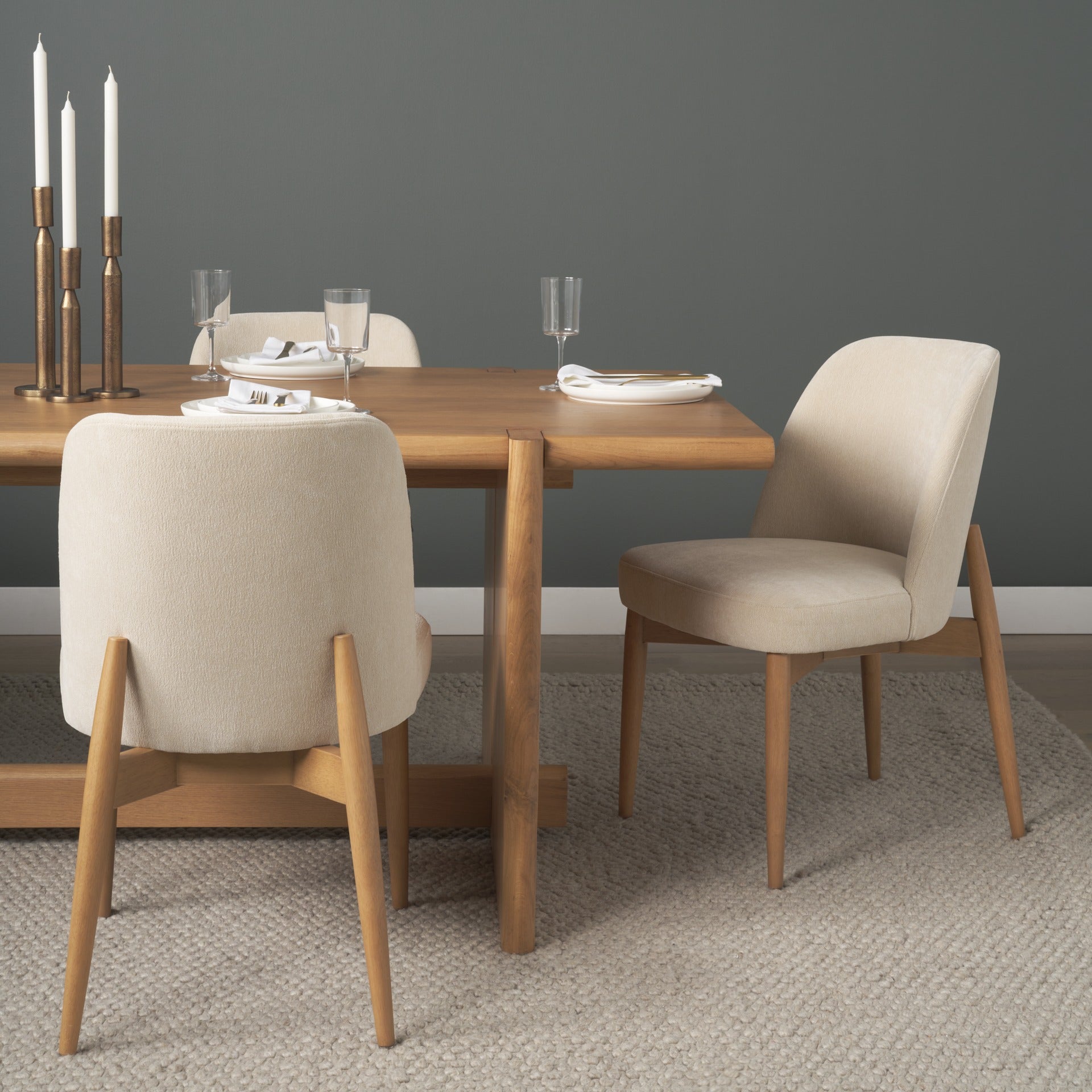 Abbie Curve Dining Chair - 3 COLORS - Dekor Butik