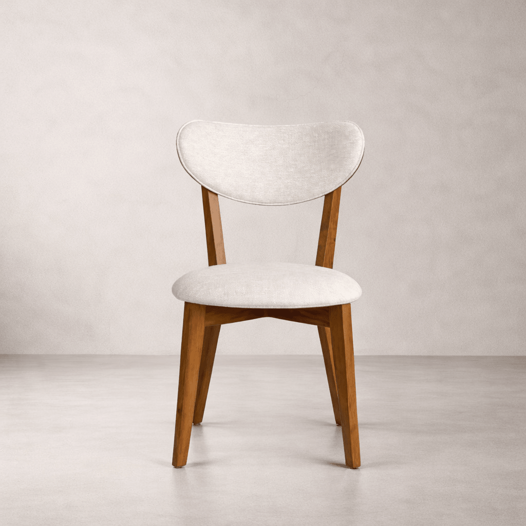 Dining ChairsAbby Solid Wood Dining Chair, Cream - Dekor Butik