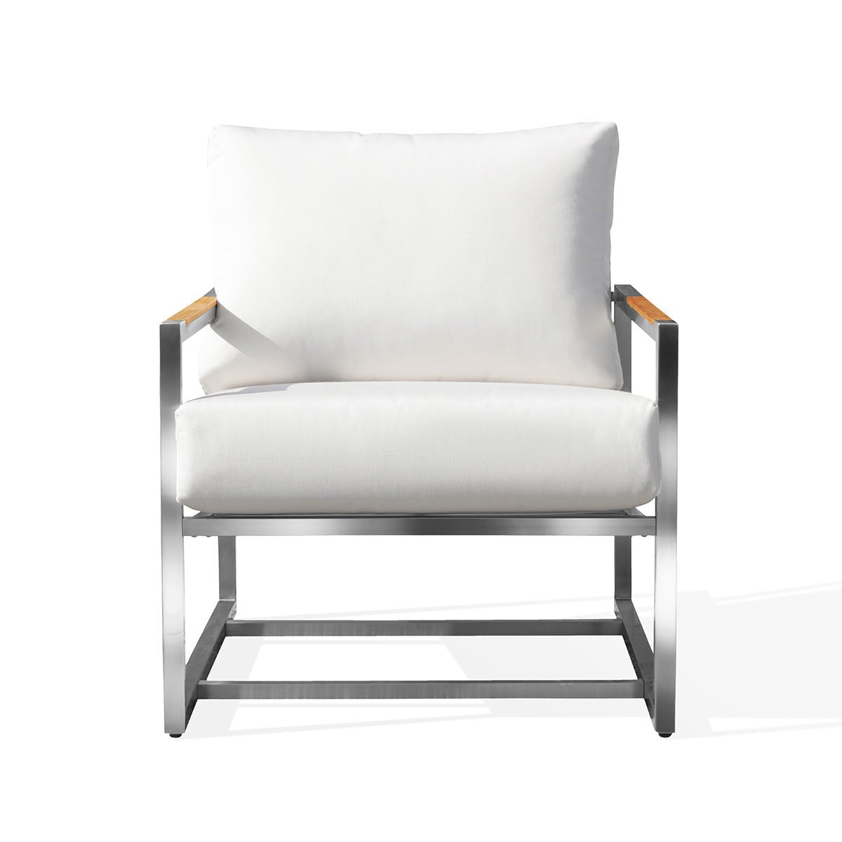 Club ChairAcacia Stainless Steel Club Chair with Sunbrella® Cushions - Dekor Butik