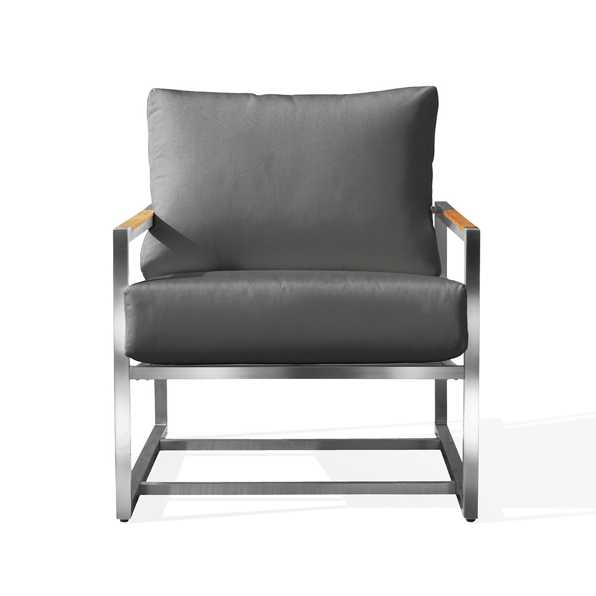 Club ChairAcacia Stainless Steel Club Chair with Sunbrella® Cushions - Dekor Butik