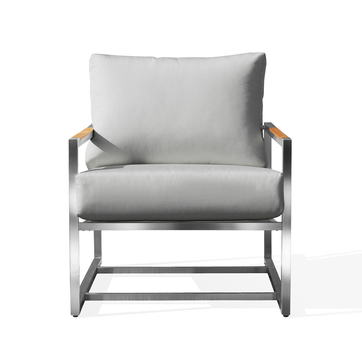 Club ChairAcacia Stainless Steel Club Chair with Sunbrella® Cushions - Dekor Butik