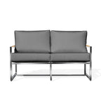LoveseatAcacia Stainless Steel Loveseat with Sunbrella® Cushions - Dekor Butik