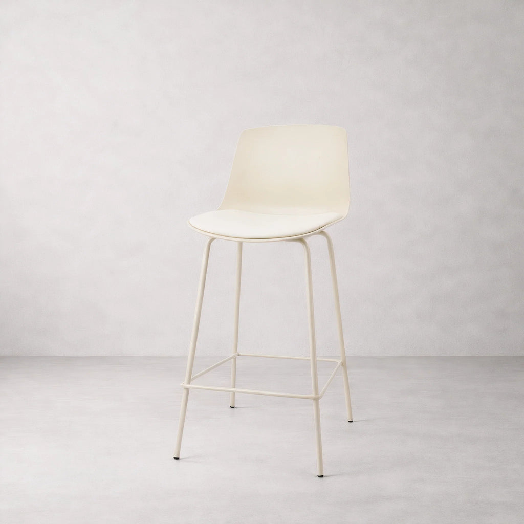 Agata Counter Stool, Neutral White - Dekor Butik