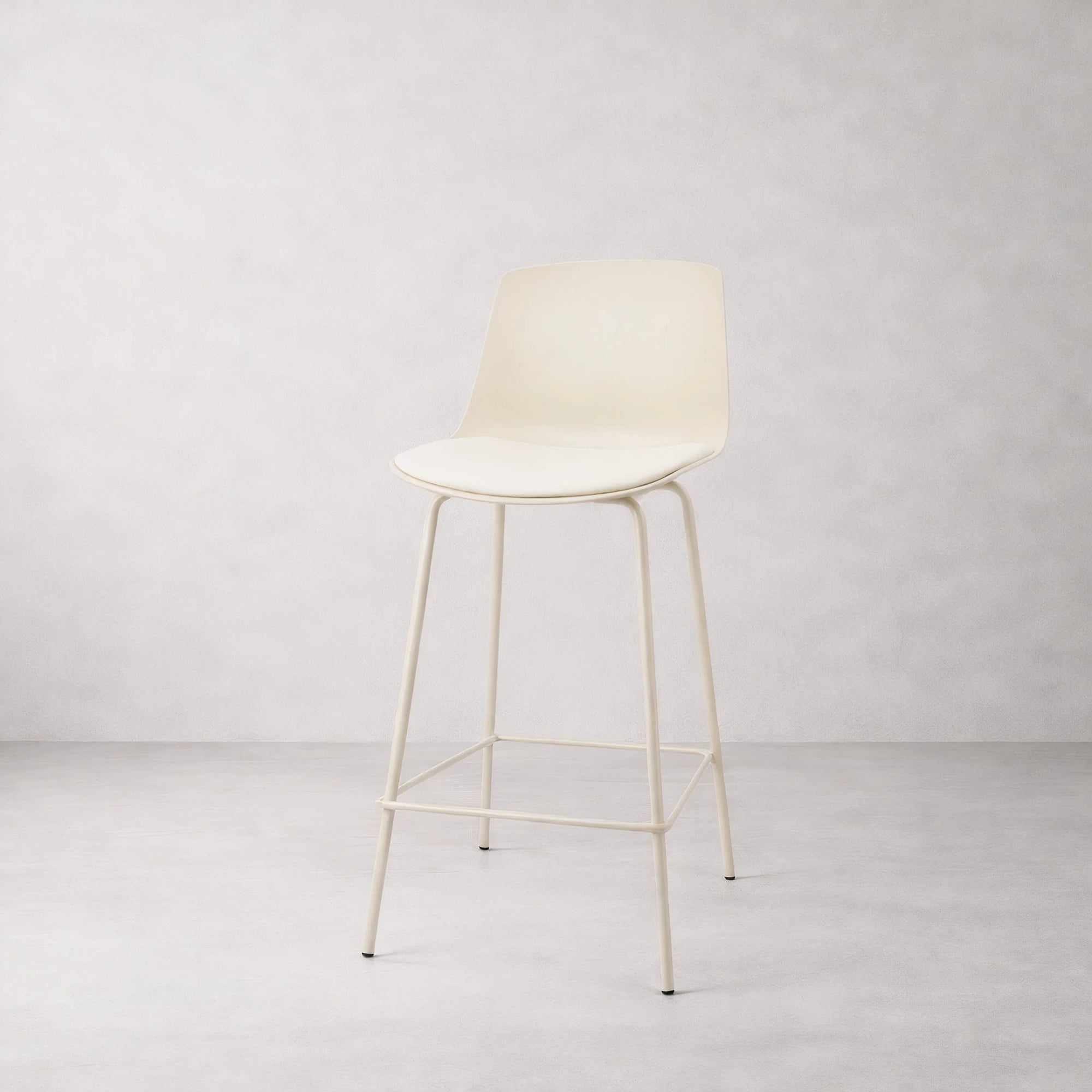 Agata Counter Stool, Neutral White - Dekor Butik