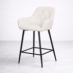 StoolAlba Fabric Counter Stool, Cream - Dekor Butik