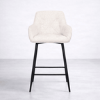 StoolAlba Fabric Counter Stool, Cream - Dekor Butik