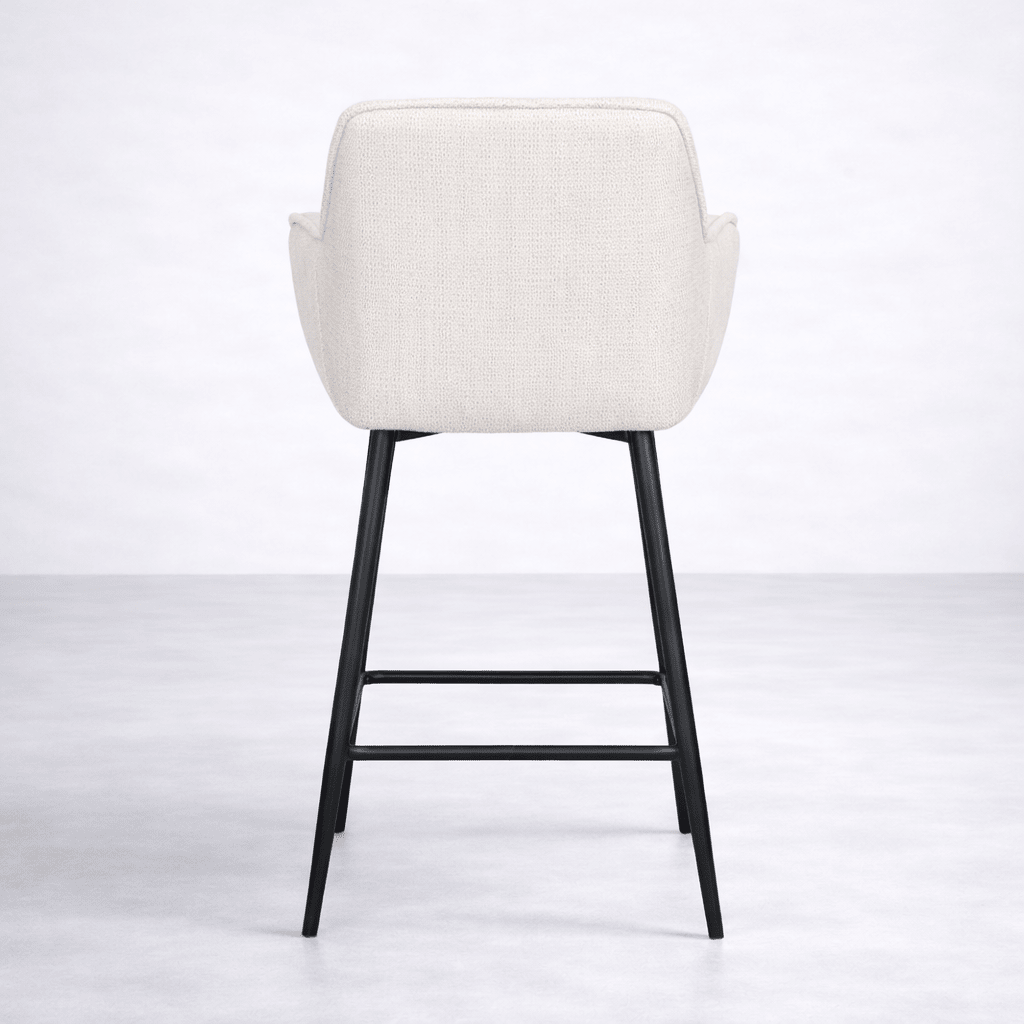 StoolAlba Fabric Counter Stool, Cream - Dekor Butik
