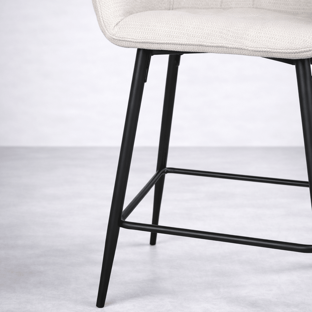 StoolAlba Fabric Counter Stool, Cream - Dekor Butik