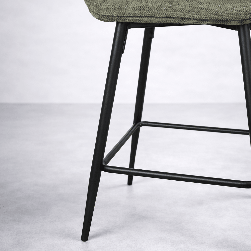StoolAlba Fabric Counter Stool, Green - Dekor Butik