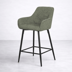 StoolAlba Fabric Counter Stool, Green - Dekor Butik
