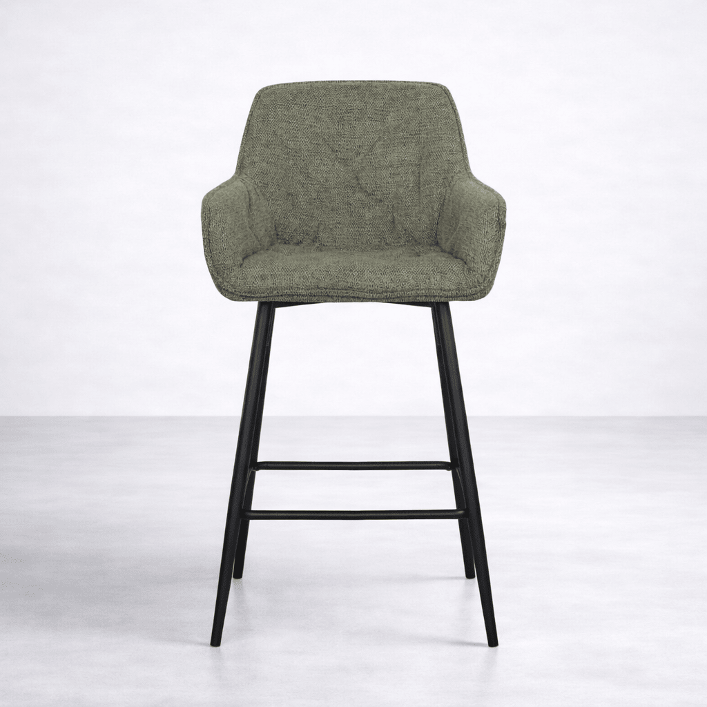 StoolAlba Fabric Counter Stool, Green - Dekor Butik