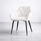 Alba Fabric Dining Chair, Cream - Dekor Butik