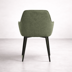Alba Fabric Dining Chair, Green - Dekor Butik