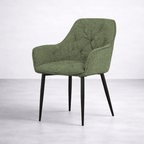 Alba Fabric Dining Chair, Green - Dekor Butik