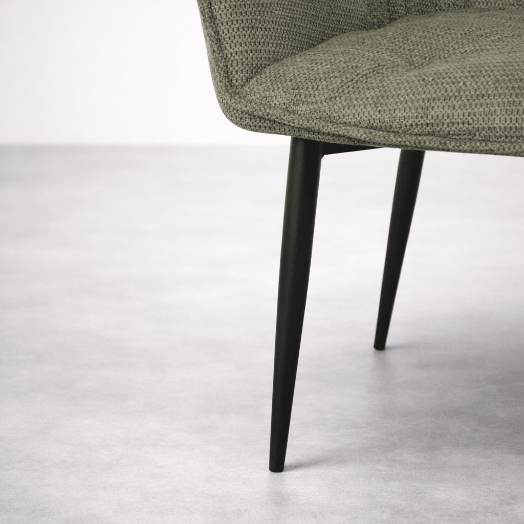 Alba Fabric Dining Chair, Green - Dekor Butik