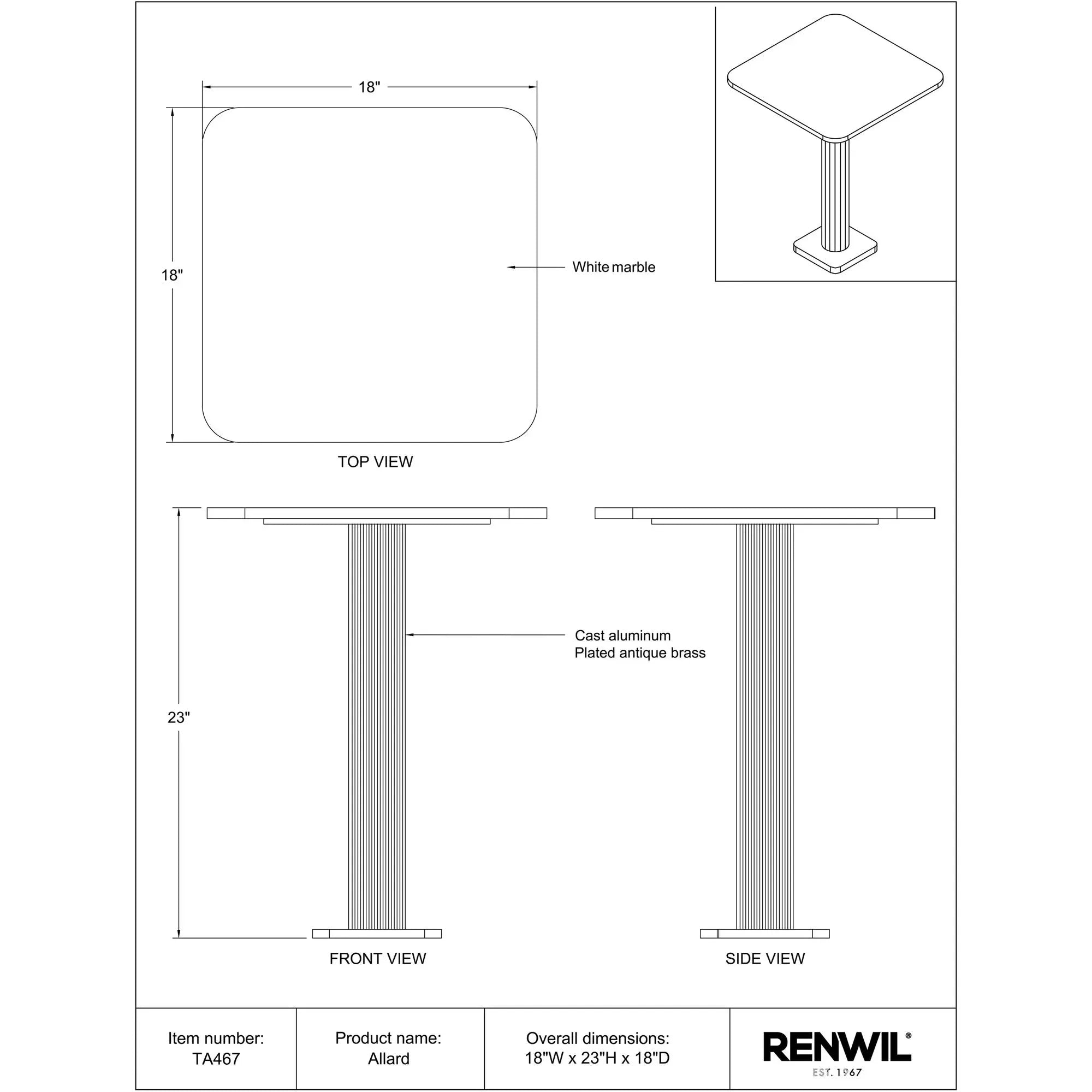 Allard Side Table - Dekor Butik
