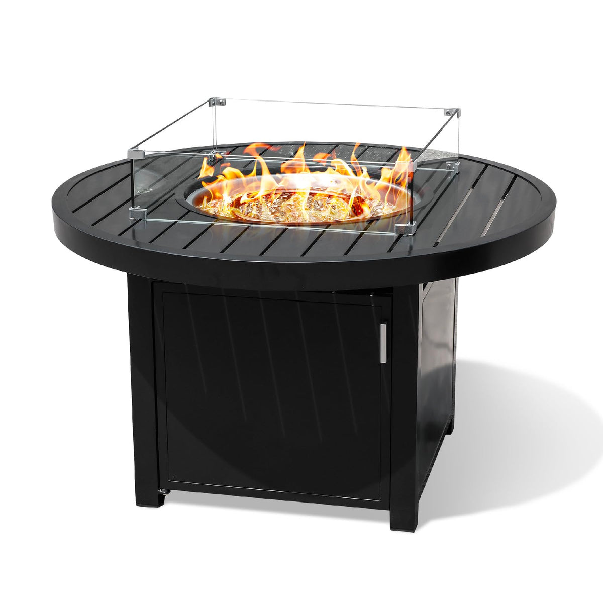 Fire PitAluminum Propane 42" Round Outdoor Fire Pit Table - Dekor Butik
