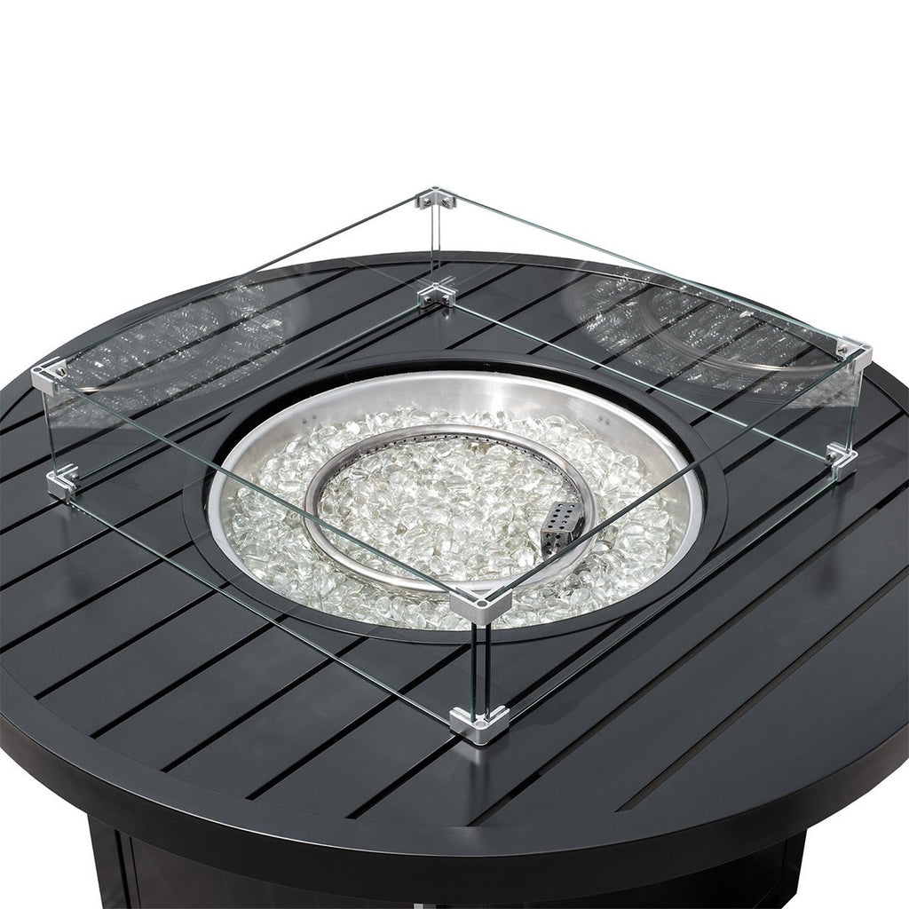 Fire PitAluminum Propane 42" Round Outdoor Fire Pit Table - Dekor Butik