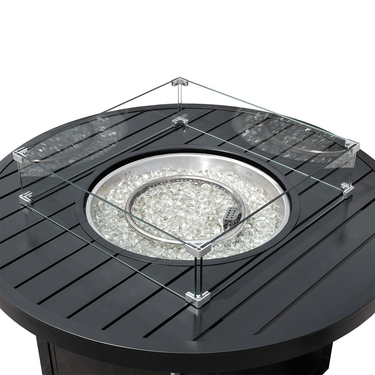 Fire PitAluminum Propane 42" Round Outdoor Fire Pit Table - Dekor Butik