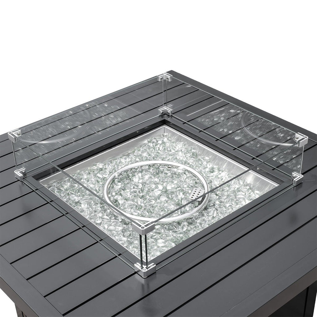 Fire PitAluminum Propane 42" Square Outdoor Fire Pit Table - Dekor Butik